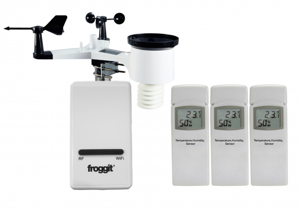 DP1500 Wi-Fi Weather Server USB Dongle incl. 3 x DP50/WH31A & WH3000SE All-in-One outdoor sensor